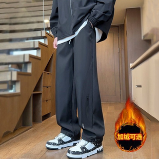 加绒休闲运动裤 机能冲锋裤 vibe高街情侣秋冬季 户外美式 子男春秋季