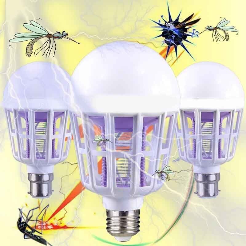 家用LED灭蚊灯泡E27螺口无辐射捕蚊器室内卧室户外驱蚊灯神器