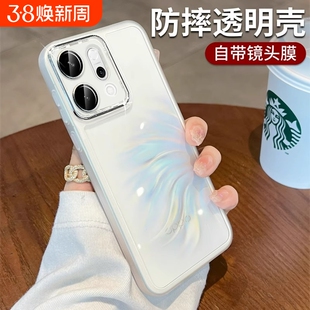 适用opporeno14手机壳新款oppo全包防摔带镜头膜reno14pro保护壳套外壳opreno13系列高级感reon透明软12气囊