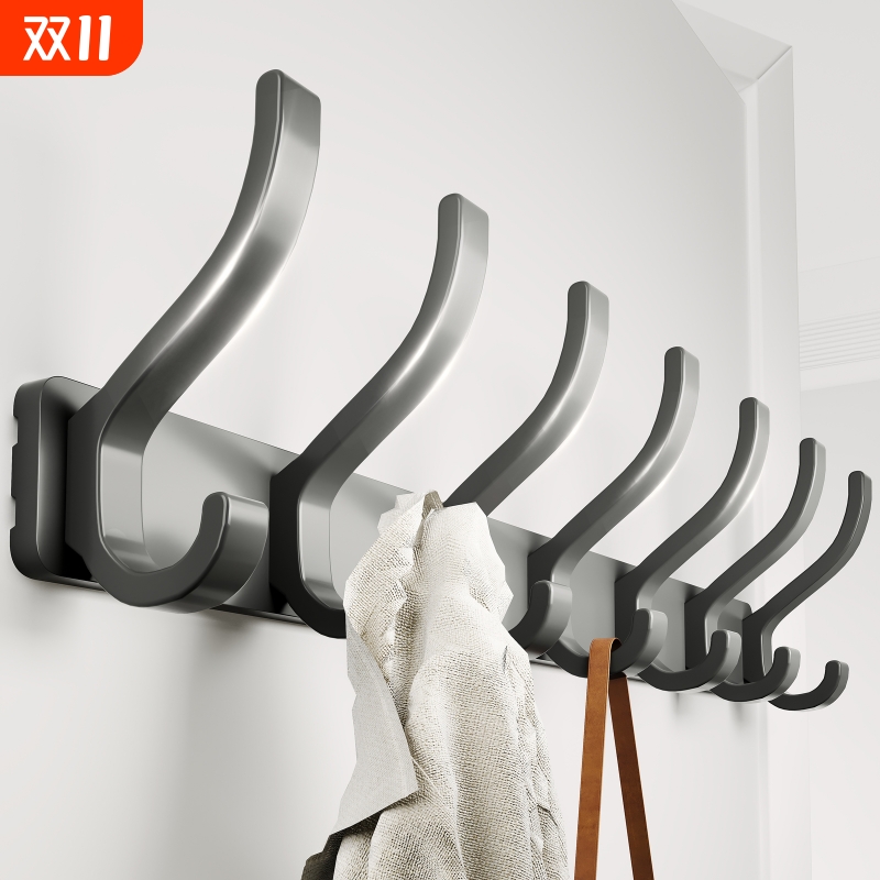 挂衣钩墙上壁挂门后挂衣钩免打孔进门玄关粘贴挂钩强力承重衣帽钩