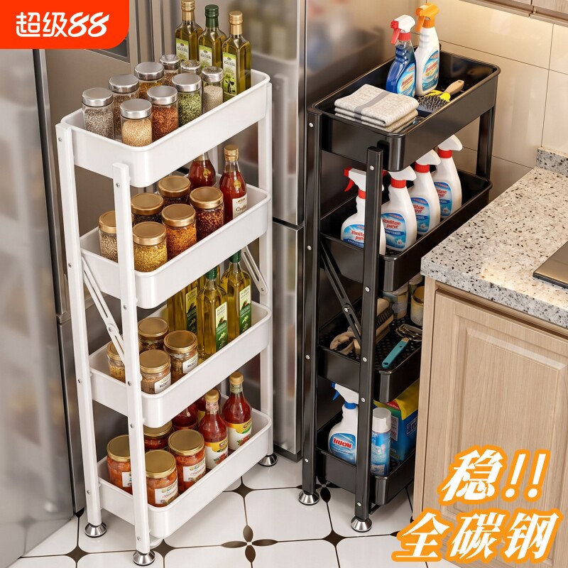 夹缝超省空间！厨房多层置物架图片