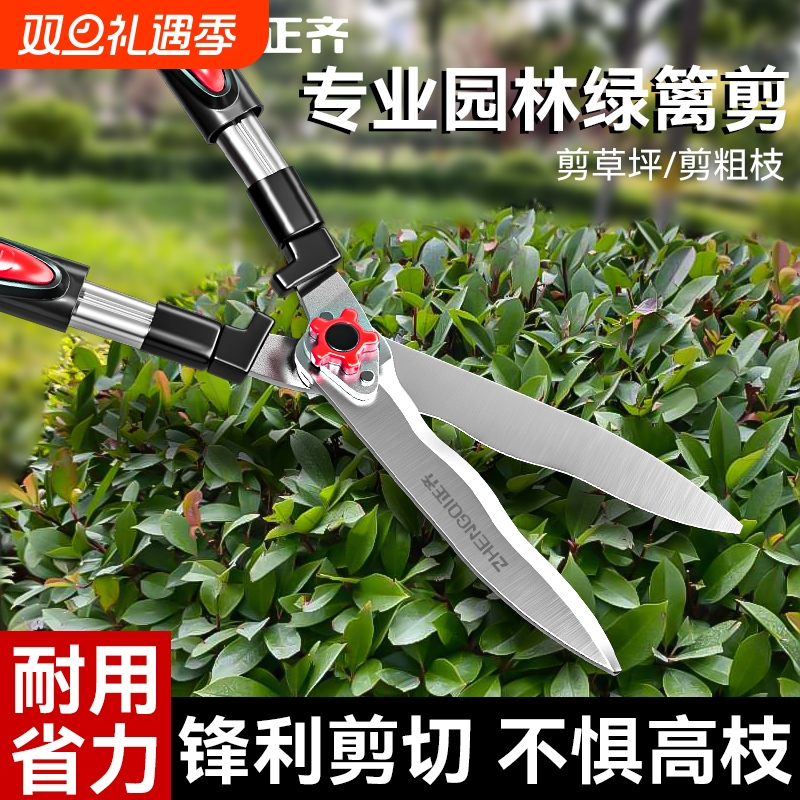 园艺剪草坪专用绿化修枝剪修剪花草树枝绿篱剪粗枝园林强力大剪刀