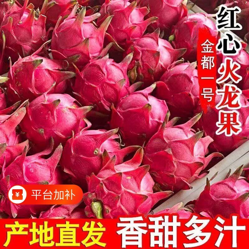 2026广西红心火龙果新鲜应季水果批发整箱金都一号产地批发包邮