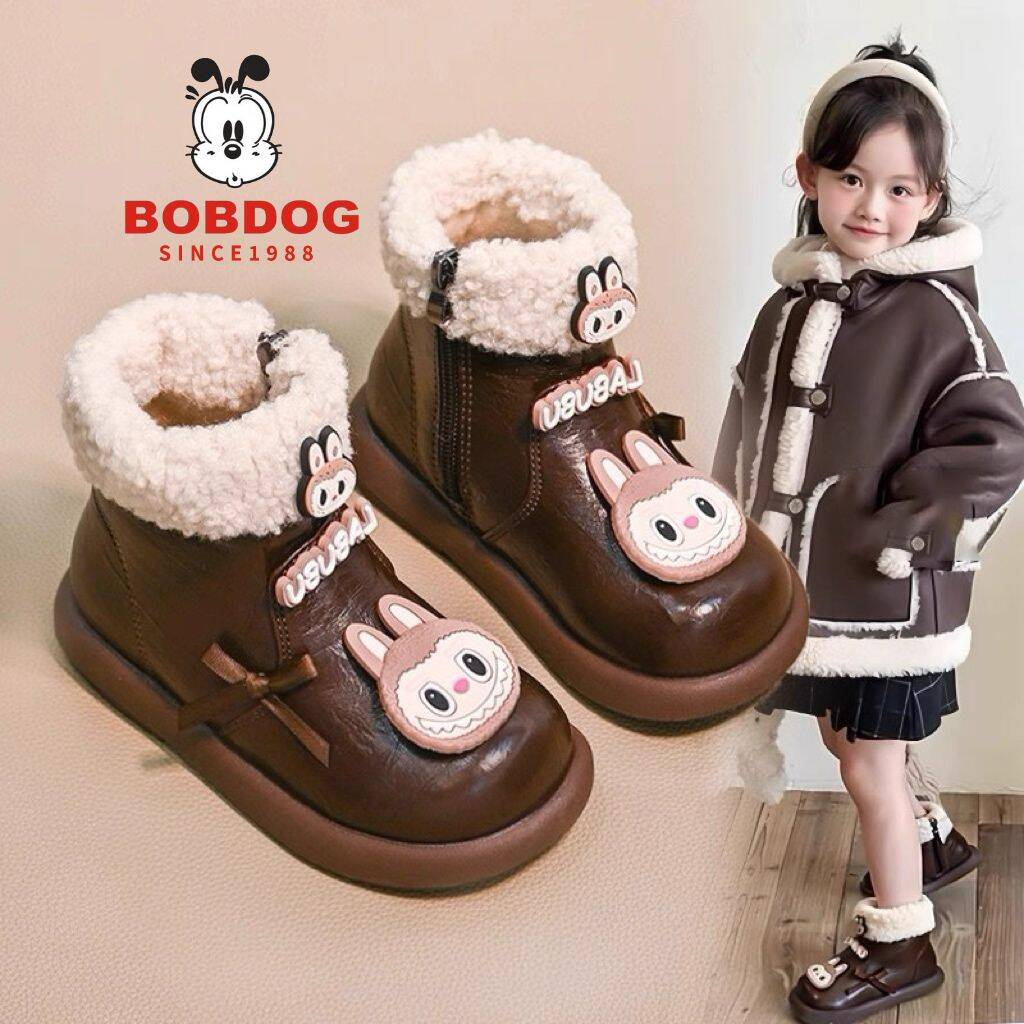 巴布豆儿童2025新款雪地靴