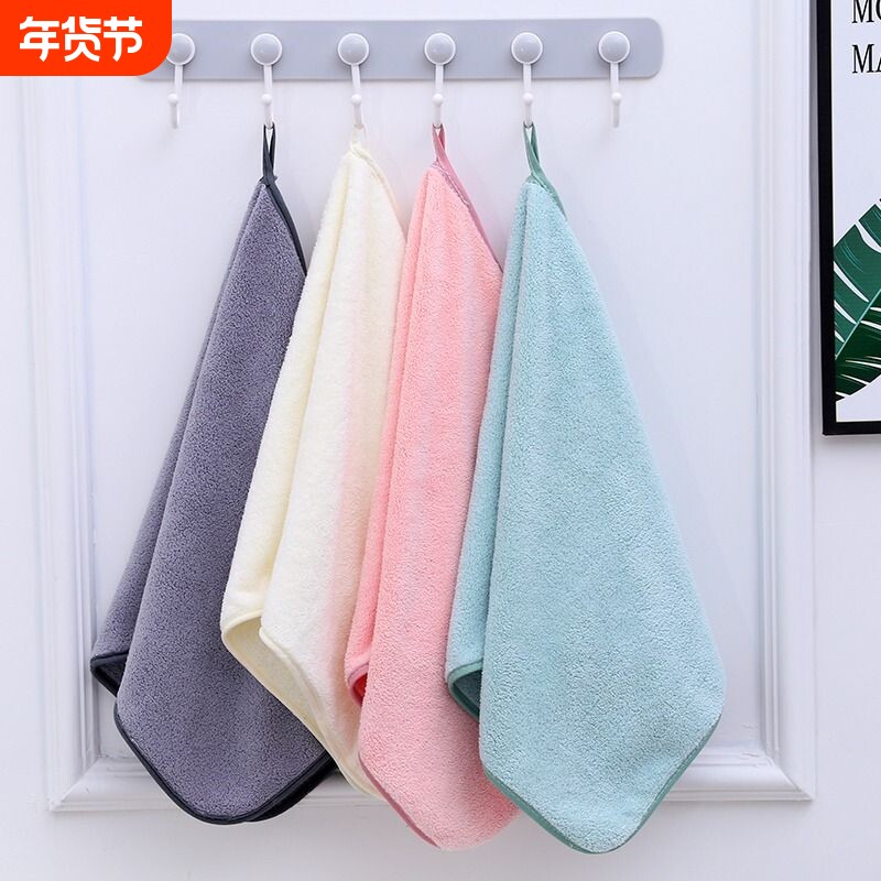 珊瑚绒毛巾吸水柔软加厚洗脸巾家用酒店学生儿童婴儿口水巾擦手巾
