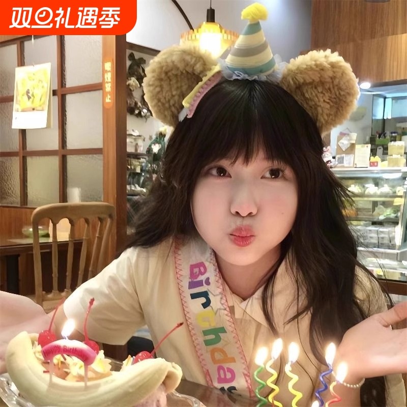 迪士尼玲娜贝尔蝴蝶结发箍显脸小可爱发饰适用于游乐园拍照打卡