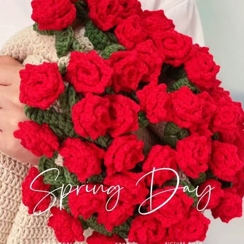 毛线手工编织玫瑰花毯子花束钩针diy材料包礼物无聊解闷作,服饰配件/皮带/帽子/围巾,DIY编织材料包,淘宝优惠券,粉丝福利购,淘宝优惠卷
