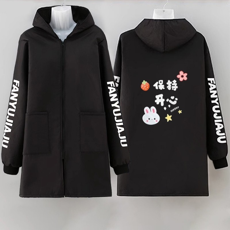 罩衣女新款防脏防水围裙厨房家用2025秋冬季男款厚正穿加绒黑色