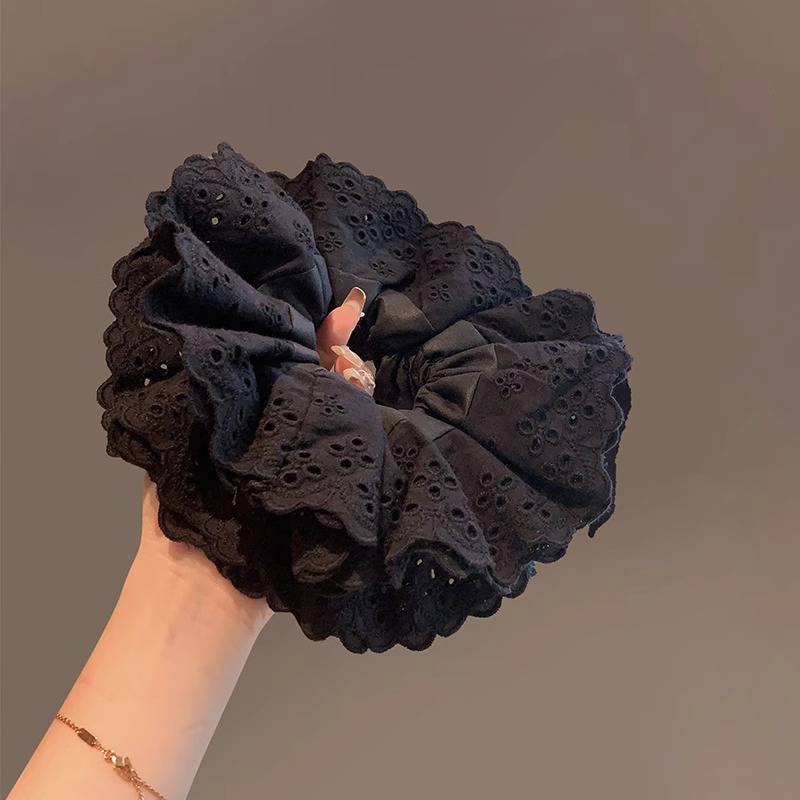钟楚曦同款重工肥肠圈蕾丝花边
