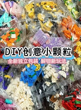 散装小颗粒积木DIY独立包装散件基拼装玩具称斤卖教具零件益智