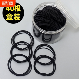 头绳发圈女扎头气质新款 皮套黑色高弹力发饰绑头发橡皮筋发绳成人