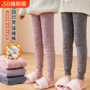 儿童校服神器冬款内穿夹棉保暖裤男童秋裤棉毛裤女童打底裤中大童