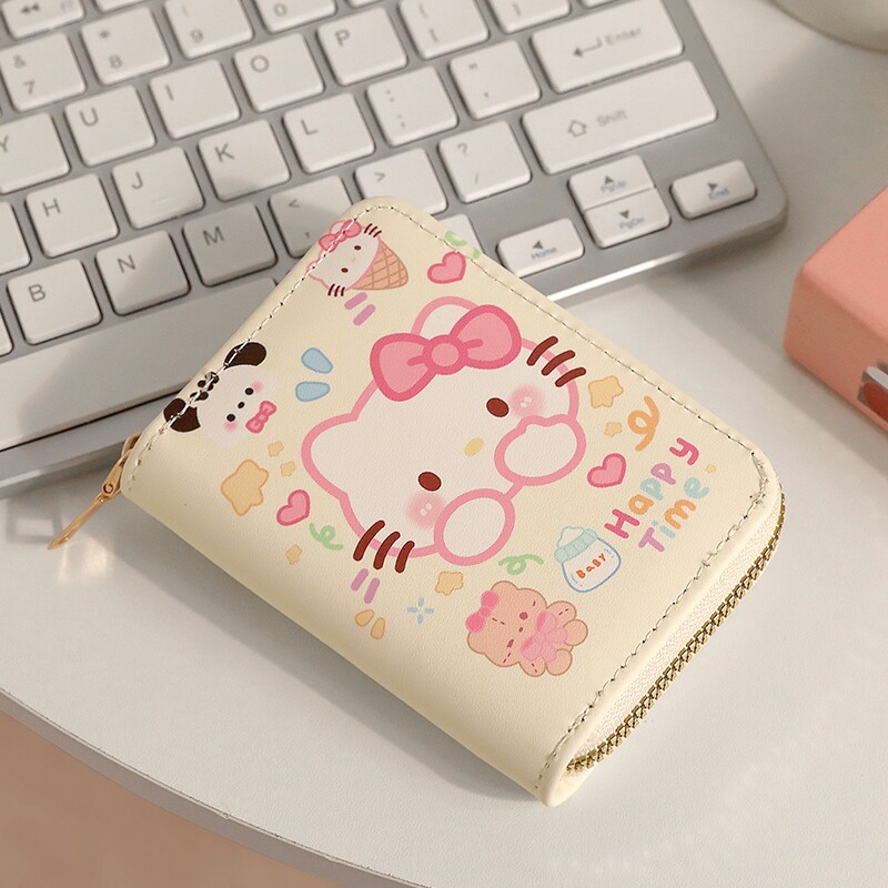 2025新款可爱卡包女超薄小巧便携卡套学生零钱包二合一卡通小钱包