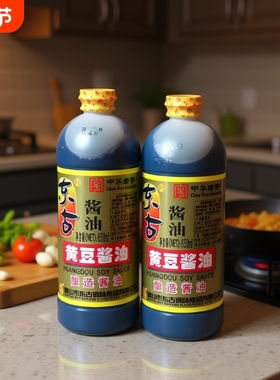 东古黄豆酱油650ml瓶黄豆酿造酱油炒菜烹饪调味品餐饮家庭家用
