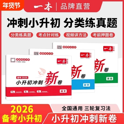 2026新一本小升初冲刺分类新卷练真题总复习试卷新卷语文数学英语名校历年真题六年级初中专项阅读6年级综合语数英作文毕业考场