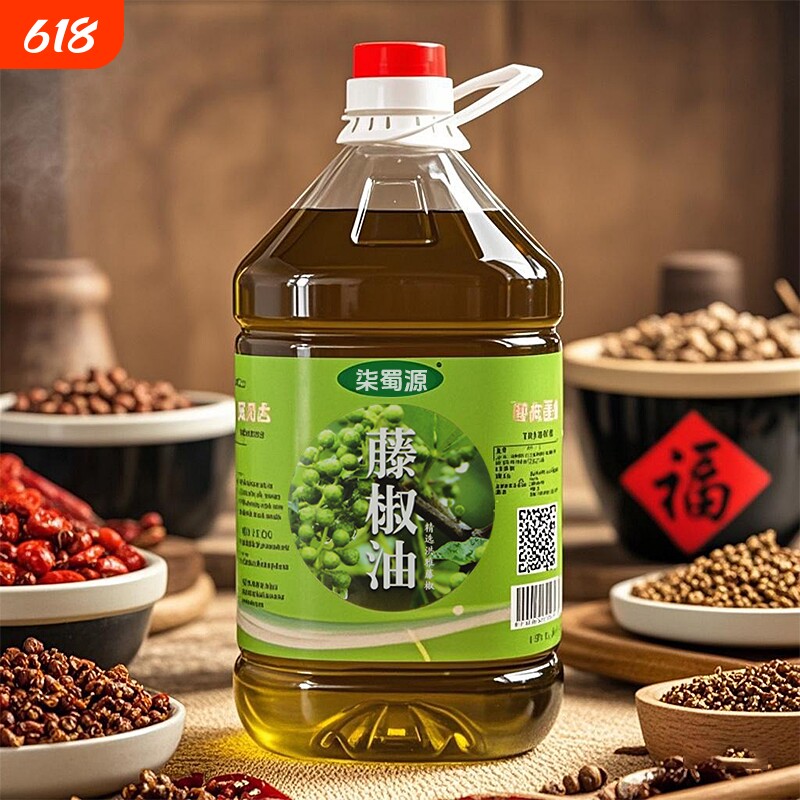 柒蜀源四川正宗藤椒油特麻5升商用花椒油麻油米线专用花椒麻椒油