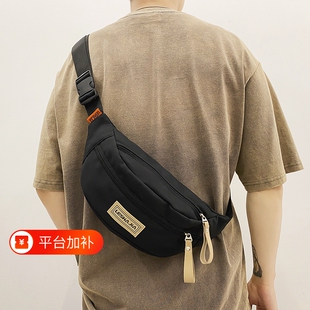 斜挎包男款腰包单肩胸包男士运动休闲轻便简约斜肩背包潮牌女手机