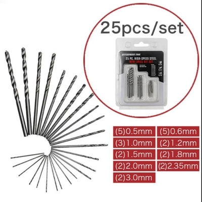 圆柄麻花钻五金高速钢镀钛麻花钻头 10pcs/25pcs钻头直柄钻头