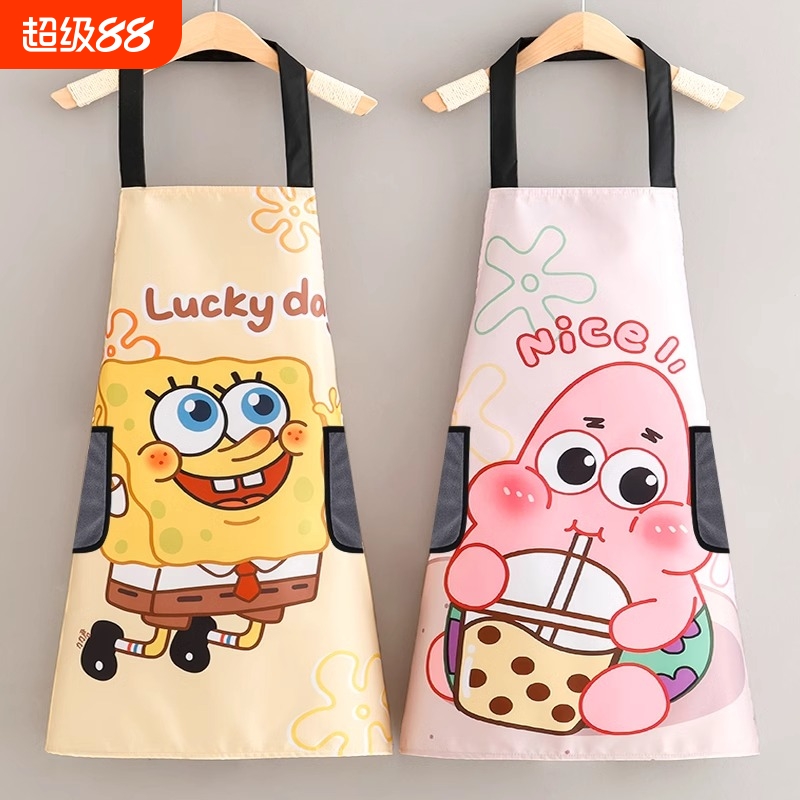 围腰可爱围裙防水罩衣工作服耐脏