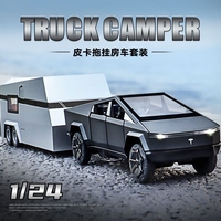 兒童玩具車特斯拉皮卡模型房車合金仿真車模小汽車玩具男孩