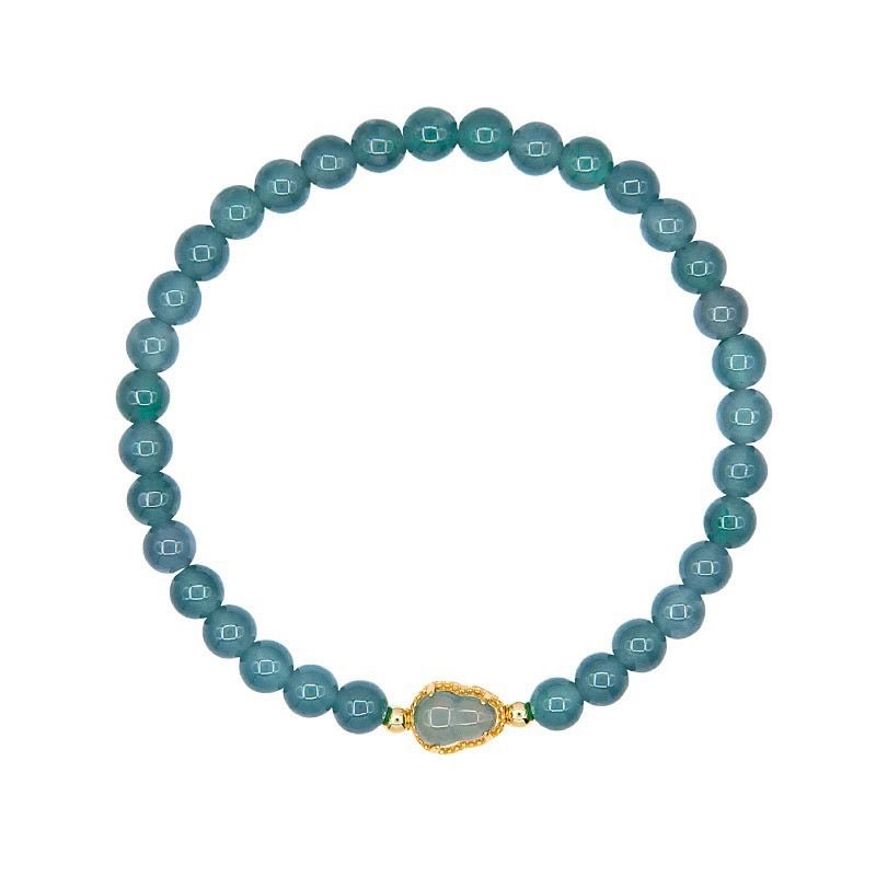 蓝水手链国风小葫芦福禄手串玉石