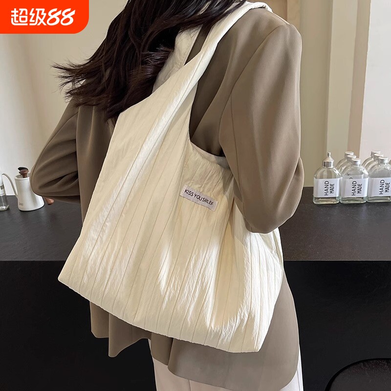 韩系布包女帆布包包2025新款春夏慵懒松弛感休闲大容量单肩托特包图片