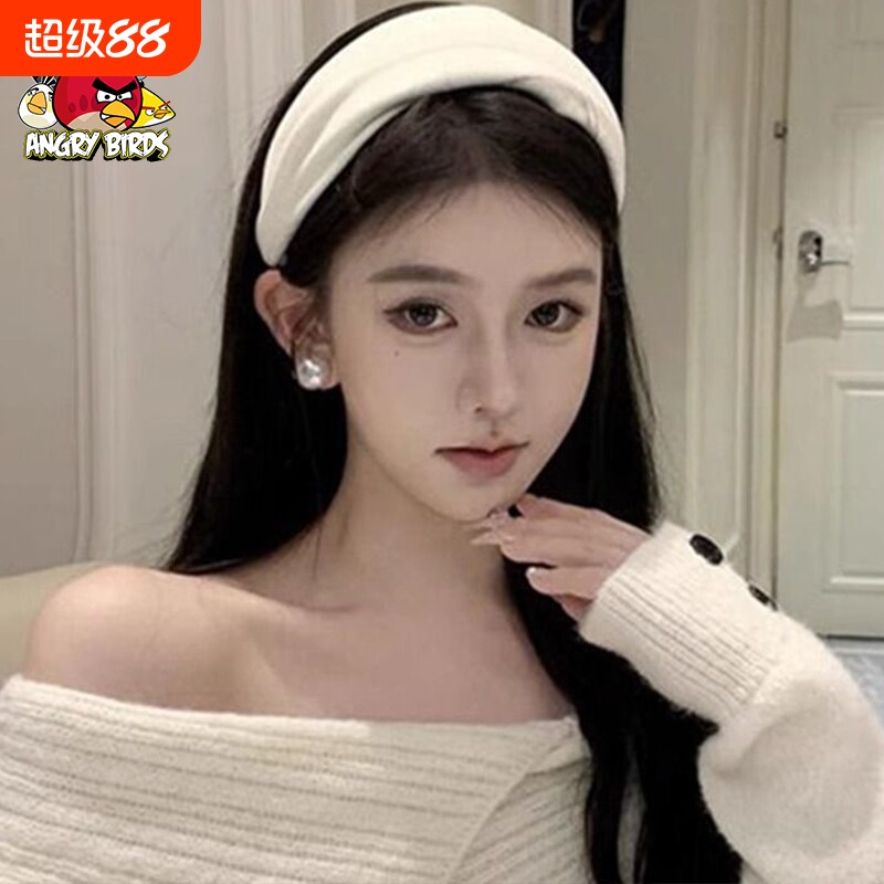 发箍女愤怒的小鸟新款宽边简约高颅顶发饰高级感洗脸头箍不勒头