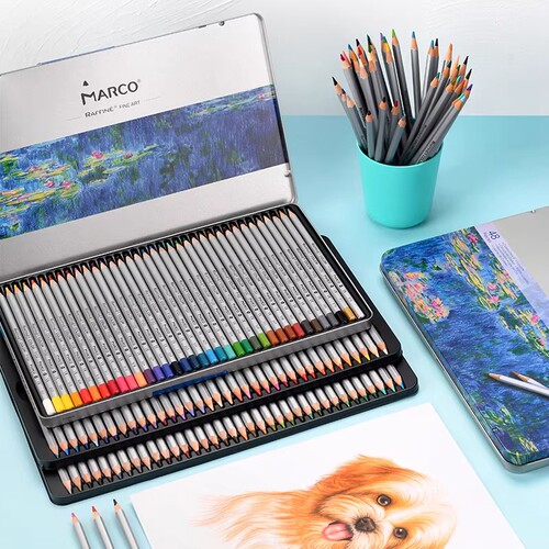 马可油性水溶性彩铅易上色不易断