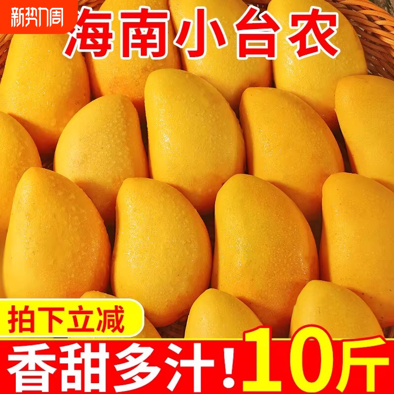 芒果新鲜现摘当季海南大台芒热带水果正宗薄皮超甜大果台农芒