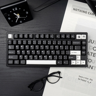 态珀WOB 白色机械键盘键帽PBT二色大全套原厂高度适美加狮 bow黑