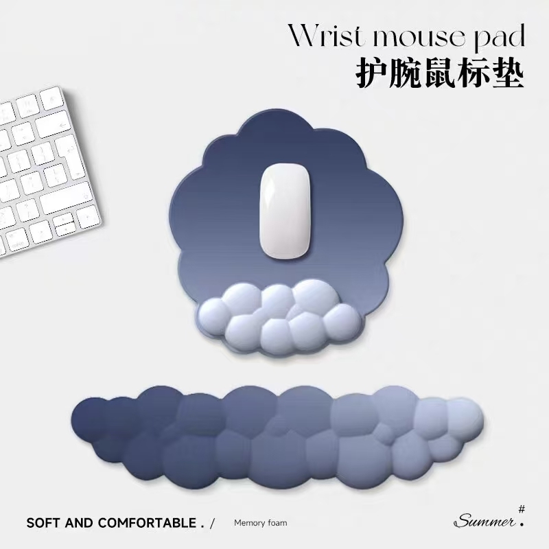 护腕鼠标垫键盘一体手托硅胶办公桌垫防腱鞘炎人体工学小号腕托