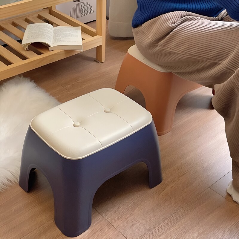 小凳子家用矮凳客厅茶几加厚塑料可叠放板凳结实耐用的门口换鞋凳
