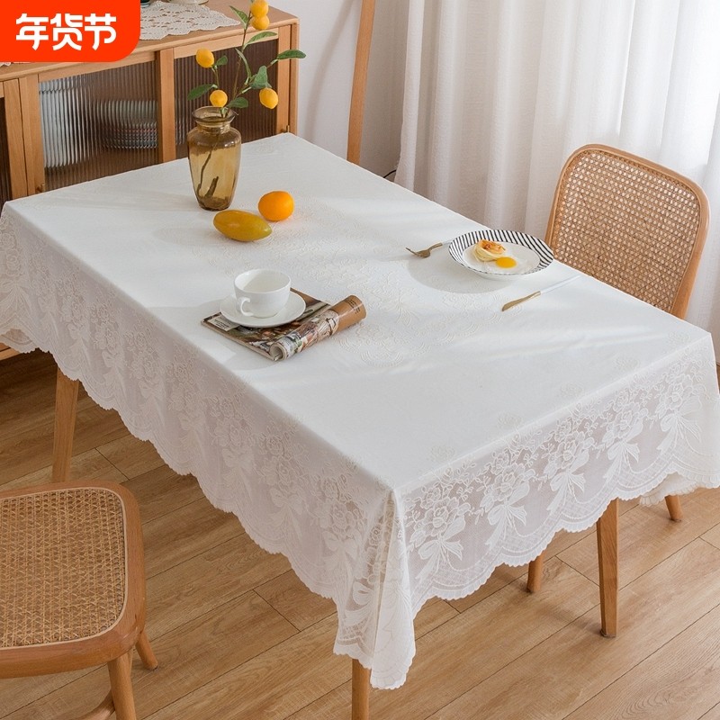 桌布防水防油免洗蕾丝餐桌布塑料台布轻奢高级感茶几布防烫粉色,居家布艺,桌布,淘宝优惠券,粉丝福利购,淘宝优惠卷