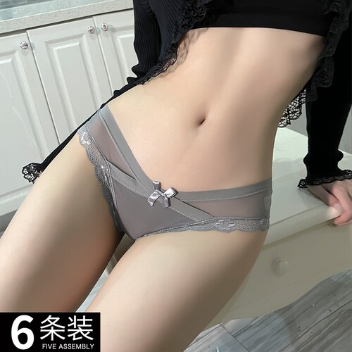 美式蕾丝内裤女士棉质裆性感2025新款夏薄款无痕少女生低腰三角裤