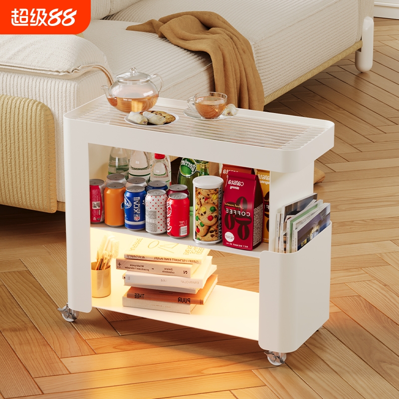 可移动边几沙发侧边柜轻奢高级感客厅茶几小推车铁艺床头置物架