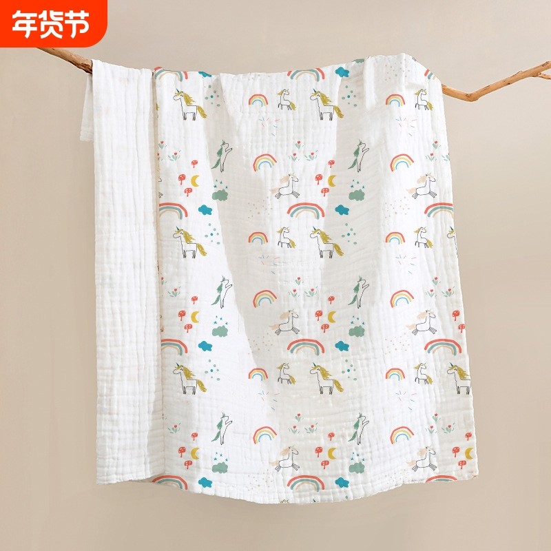 高密六层新生婴儿纱布浴巾初生棉纱布宝宝儿童洗澡浴巾盖毯包被,婴童用品,浴巾,淘宝优惠券,粉丝福利购,淘宝优惠卷