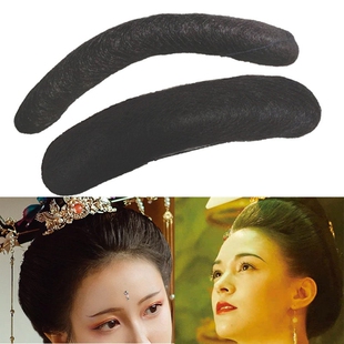 汉服假发全发丝抱面唐风前额垫发包诃子裙发髻古装造型饱满牛角包