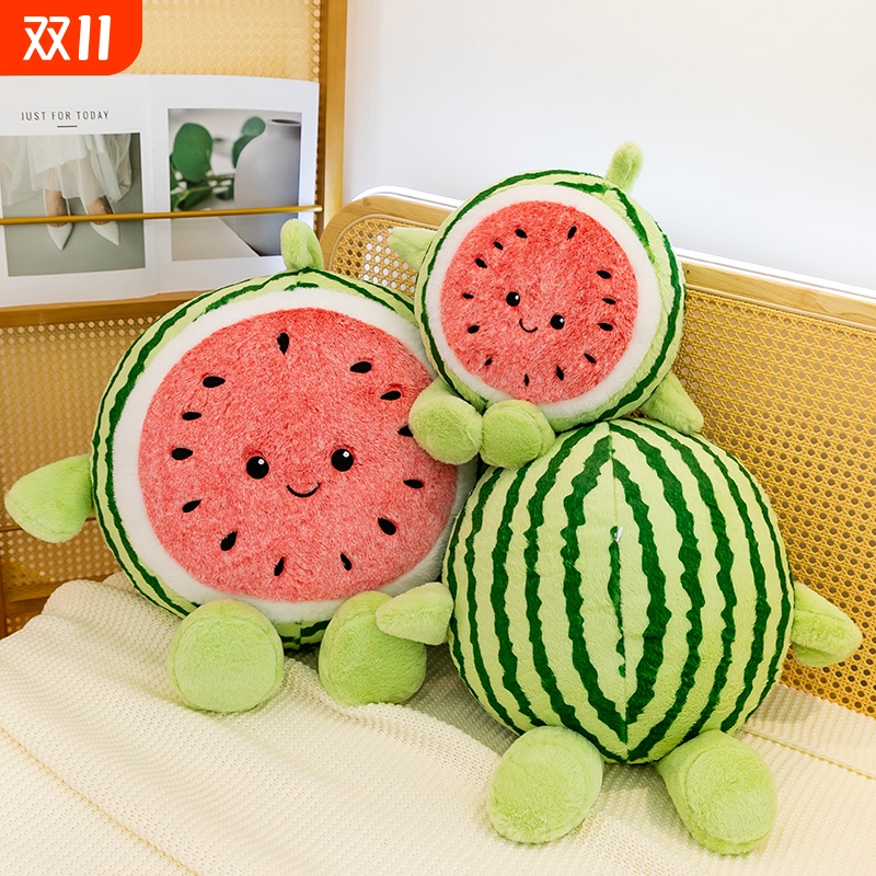 可爱西瓜公仔毛绒玩具