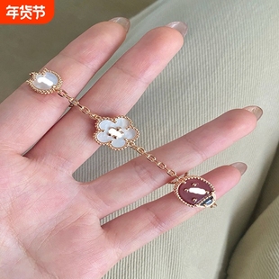 高版本精工五花七星瓢虫手链小众设计高级感奢华送女友圣诞节礼物