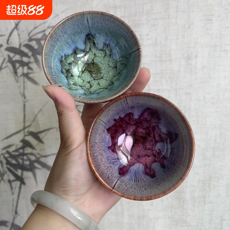 窑变五行杯主人杯单个大号陶瓷茶杯大师级网红爆款建盏功夫茶杯具图片