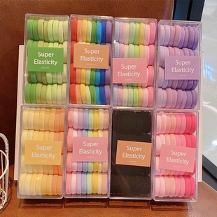 新款 儿童发圈不伤发高马尾发绳头绳女童耐用高弹力橡皮筋小女孩