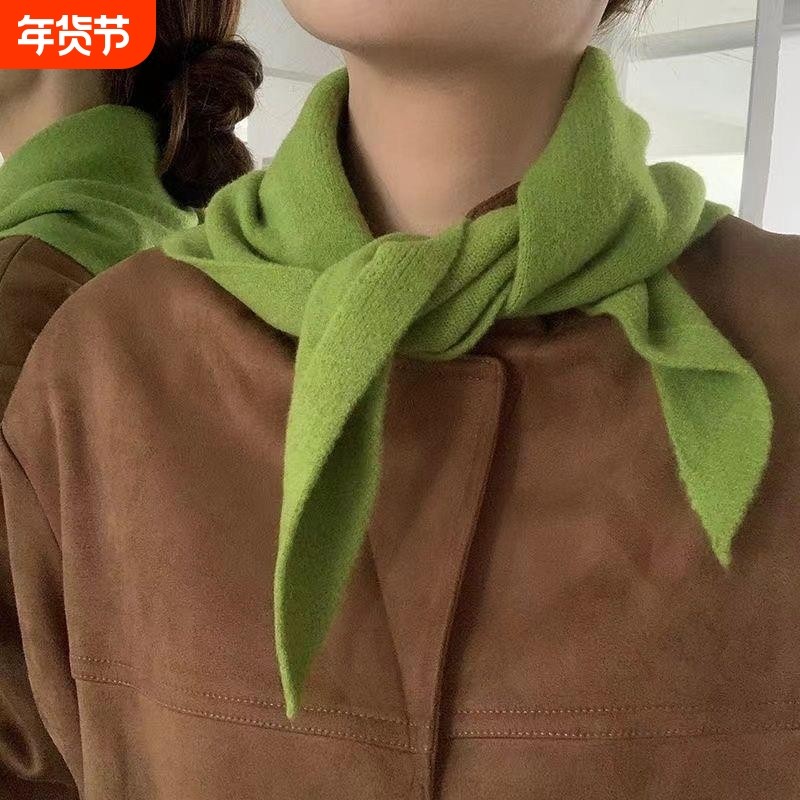 可爱马海毛纯色三角巾秋冬针织小围巾脖子保暖护颈椎围脖领巾百搭,服饰配件/皮带/帽子/围巾,围巾/丝巾/披肩,淘宝优惠券,粉丝福利购,淘宝优惠卷