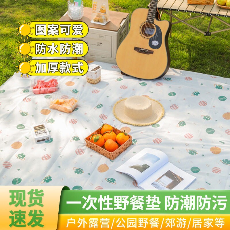一次性野餐垫防水防潮户外露营便携春游旅行沙滩草地野餐桌布加厚
