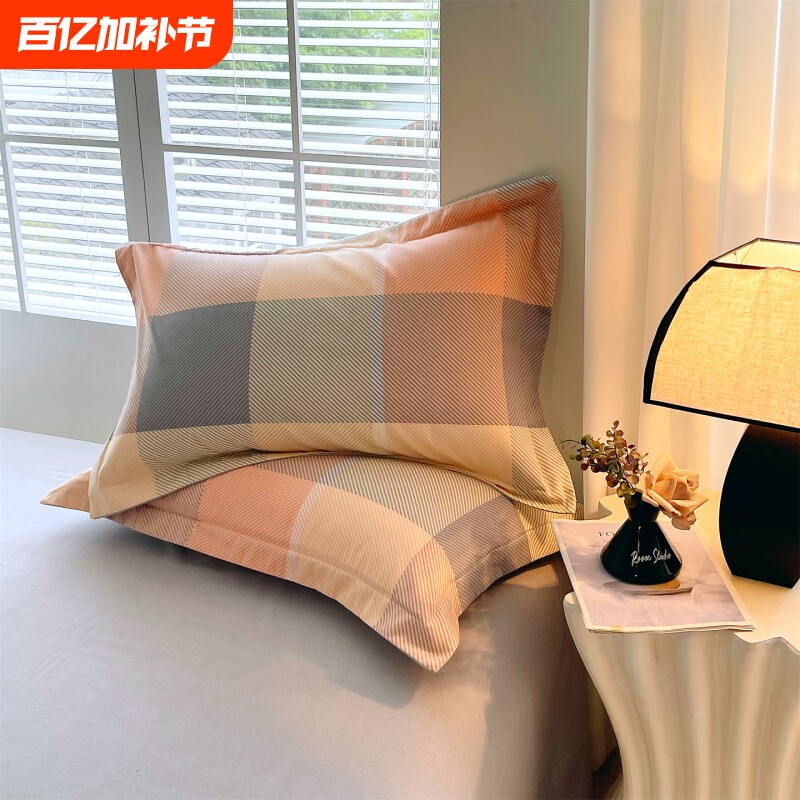 加厚枕头套枕套一对装全棉纯棉磨毛48x74单人2025新款枕芯内胆套