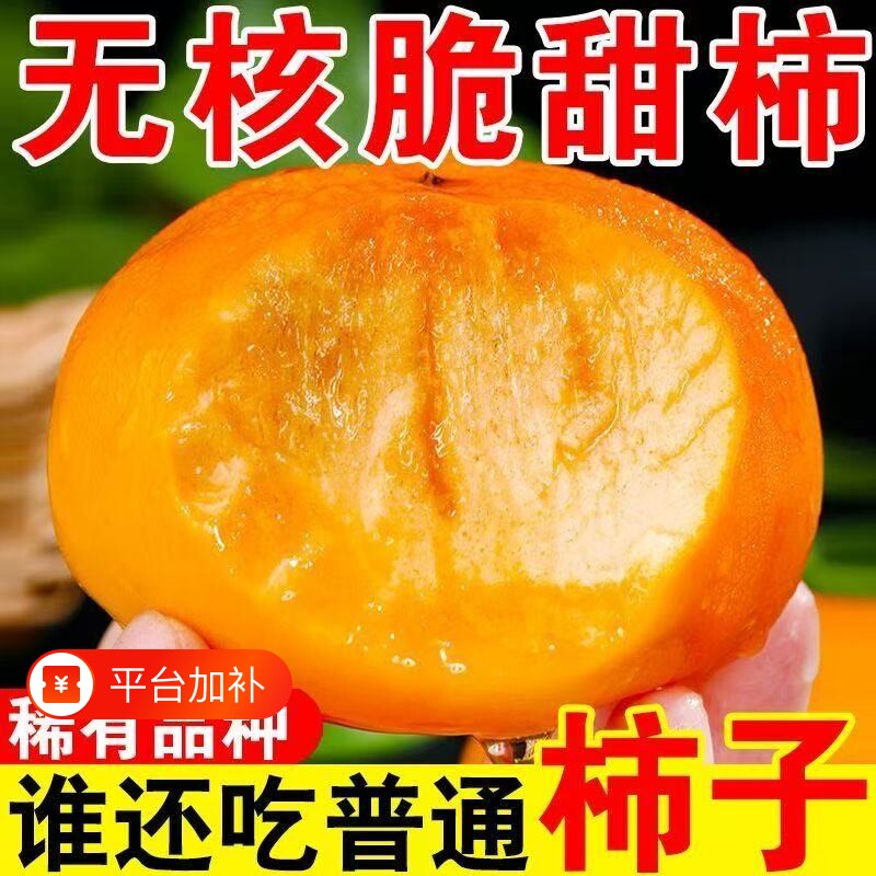 正宗阳丰脆柿新鲜应季甜柿子巧克力冰糖心硬柿子当季水果脆甜品种