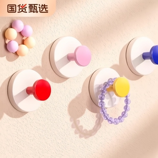 多巴胺色吸盘挂钩粘钩强力承重无痕免打孔创意可爱学生用浴室衣柜