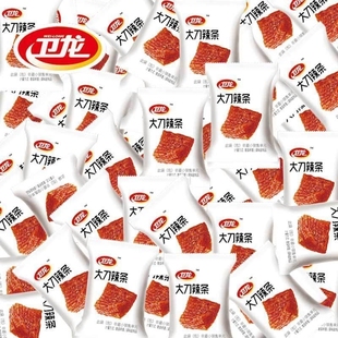 卫龙大刀辣条独立包装 肉正宗 小零食60包100包小袋亲嘴烧小包装