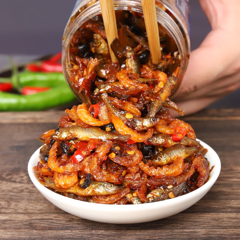 湖南特产小鱼小虾下饭菜香辣柴火鱼小鱼仔虾酱零食小吃下酒菜熟食