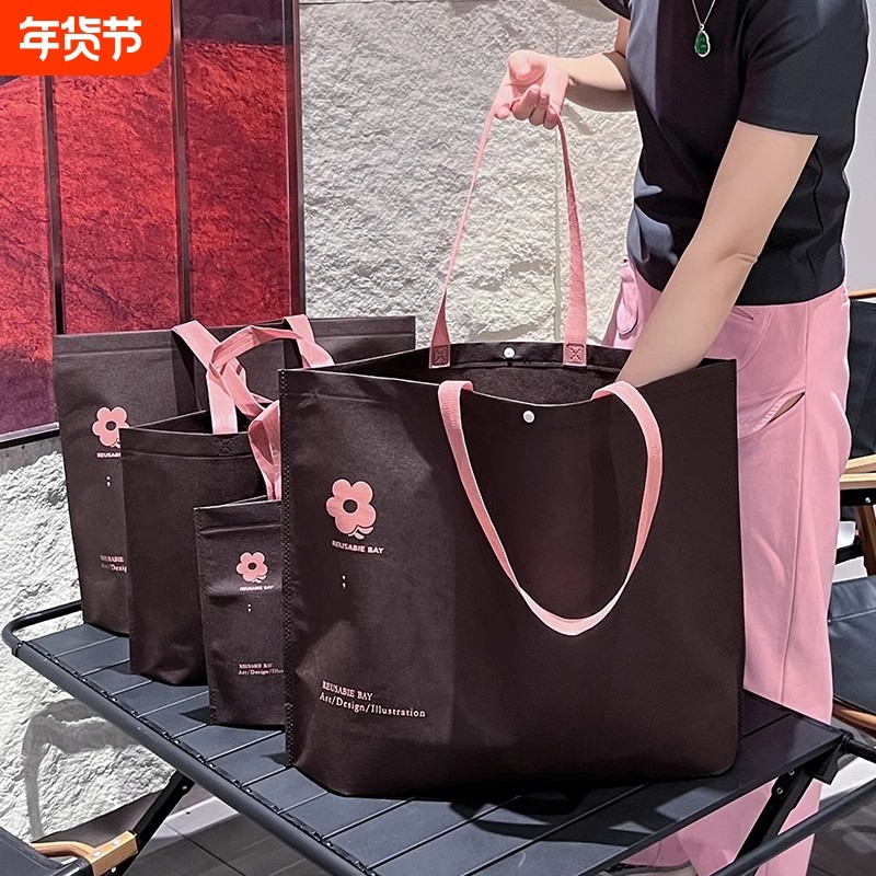 服装店无纺布手提袋大容量环保衣服购物袋女装手提打包袋高级批发