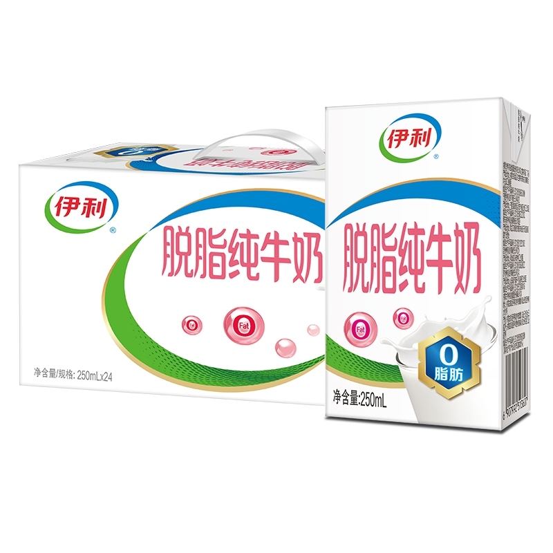 伊利脱脂牛奶整箱|超1000次加购